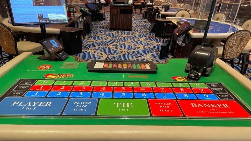 Baccarat không hoa hồng có cửa cược Super 6 rất độc đáo