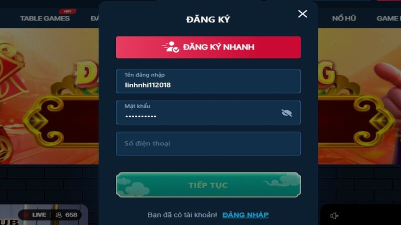 Đăng ký Lucky88 hoàn thành sau 4 bước rất đơn giản